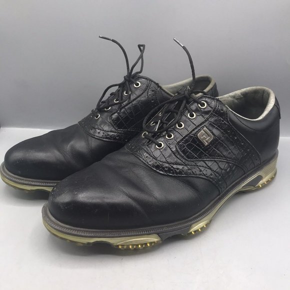 FootJoy Dry Joys Tour Golf Shoes 53678 Black Leather Men\'s 8.5 M main image 7